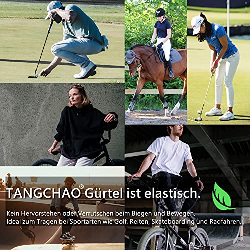 TANGCHAO Mens Belt,Elastic Braided Belt Unisex Men Women Braided Elastic Stretch Woven Belt 33mm(1.25") Multi Colours Beige 120