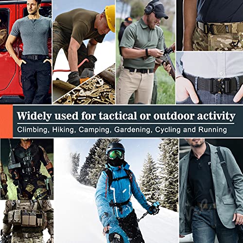 Tactical Belts for Men, Military Heavy Duty Belt Nylon Belt with Quick Release Metal Buckle, Ideal for work and outdoor sport, Tool Belt 53.5"(136 cm)