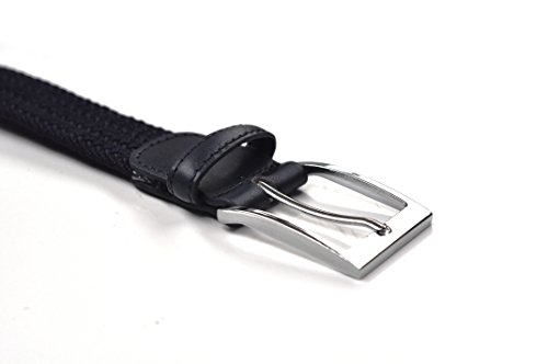 Ashford Ridge Mens 33mm (1.25") Elastic Webbing Belt (Navy, Medium)