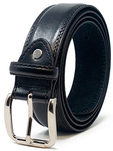 Ossi Real Leather Lined Belt in Black Medium Size 32" - 36"