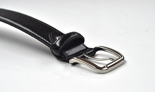 Ossi Real Leather Lined Belt in Black Medium Size 32" - 36"