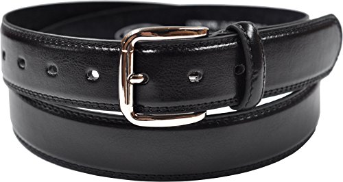Ossi Real Leather Lined Belt in Black Medium Size 32" - 36"