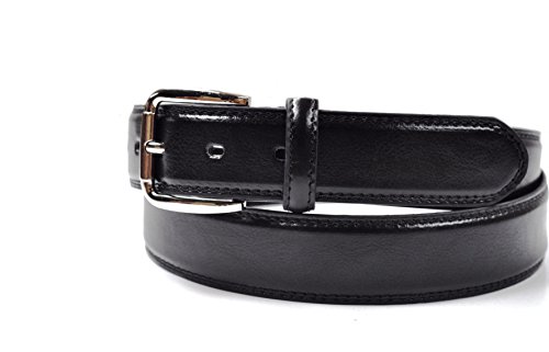 Ossi Real Leather Lined Belt in Black Medium Size 32" - 36"