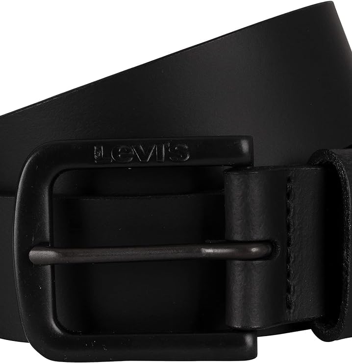 Levi's Men's Seine Metal Belt, Regular Black, 95 cm