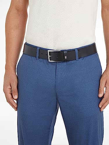 Tommy Hilfiger Men Hampton 4.0 Belt Leather, Black (Black), 80