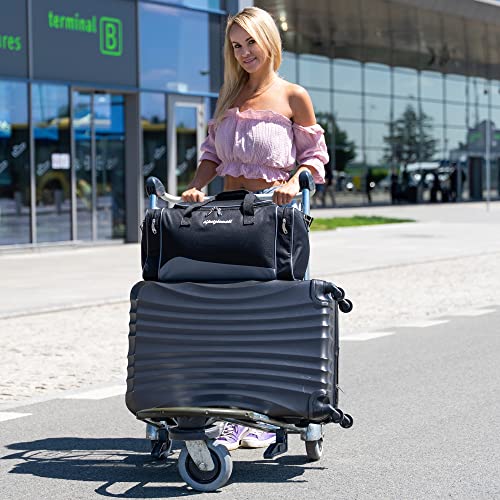 LifeStyleMall Sports Bag - Gym Bag - 30 L - Gym Bag Mens – Travel Bag – Waterproof and Tear Resistant Duffle Bag – Multipurpose -Modern Design – Ideal for Gym, Airport (Black/Grey)