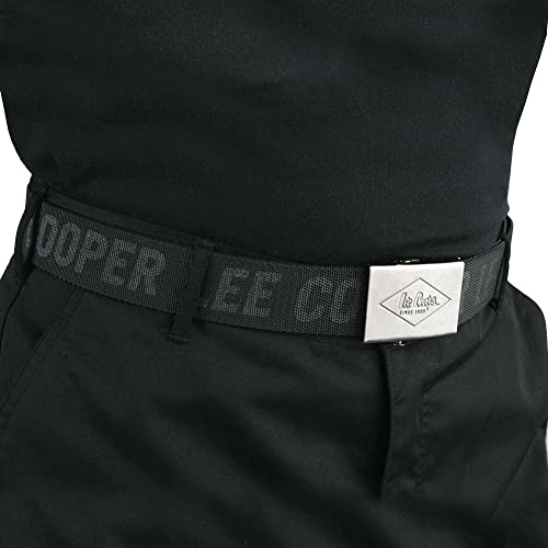 Lee Cooper LCBELT613 Mens Canvas Webbing Work Safety Pant Belt, Black, One Size