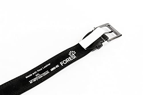 Woodland Leathers Genuine Leather Men's Stylish Plain Leather Trouser black Belt for jeans and suit (Medium 32" - 35", BLACK)