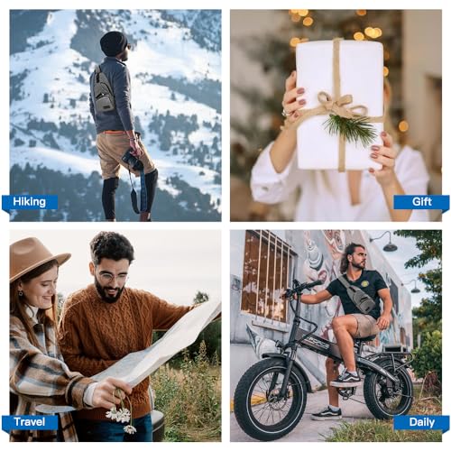 Shoulder Bag, Sling Bag Crossbody Backpack - Anti-Theft Chest Shoulder Cross Body Bag Casual Daypack with USB Charging Port for Outdoor Hiking and Traveling