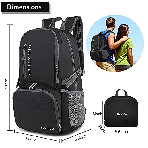 MAXTOP 30L Backpack Ultra Lightweight Packable Foldable Rucksack Water Resistent For Men Women Kids Outdoor Camping Hiking Travel Daypack Handy Durable Gifts For Men Wome
