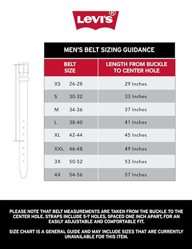 Levi's Men's Casual Removable Logo Plaque Buckle Belt, Brown Snap, Large (38-40)