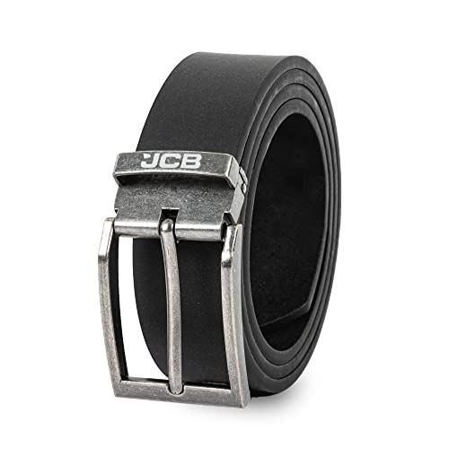 JCB Leather Belts Mens - Black Leather Belts for Men - Smart Casual Jeans Black Belt for Men - Men's Leather Belts - Mens Belt