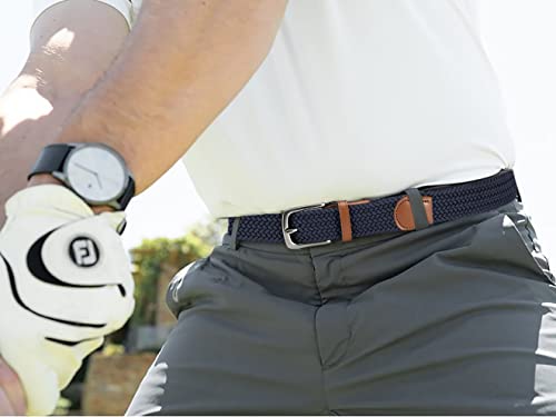 CHAOREN Elastic Belts for Men - Elasticated Belt Men 1 3/8" for Golf Trousers - Tight Performed Stretch Belt