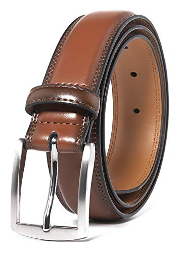 Belts for Men, Handmade Genuine Leather, 100% Cow Leather, Classic and Fashion Designs (36/38, Brown)