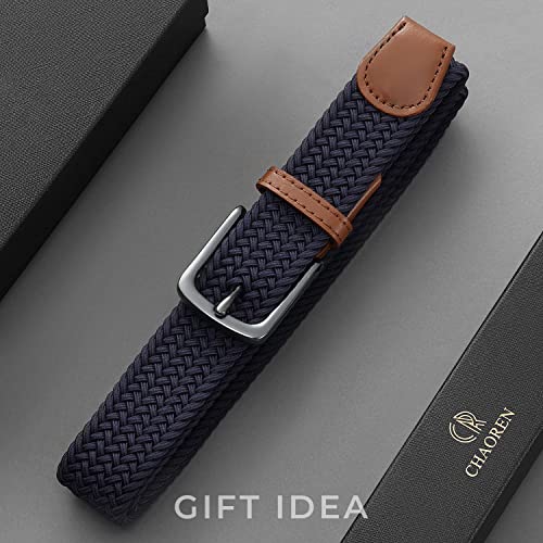 CHAOREN Elastic Belts for Men - Elasticated Belt Men 1 3/8" for Golf Trousers - Tight Performed Stretch Belt