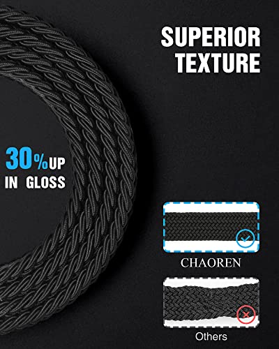 CHAOREN Elastic Belts for Men - Elasticated Belt Men 1 3/8" for Golf Trousers - Tight Performed Stretch Belt