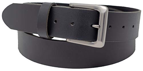 Ashford Ridge Made in England 38mm Full Hide Leather Belt - Black Large