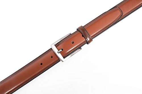 Belts for Men, Handmade Genuine Leather, 100% Cow Leather, Classic and Fashion Designs (36/38, Brown)