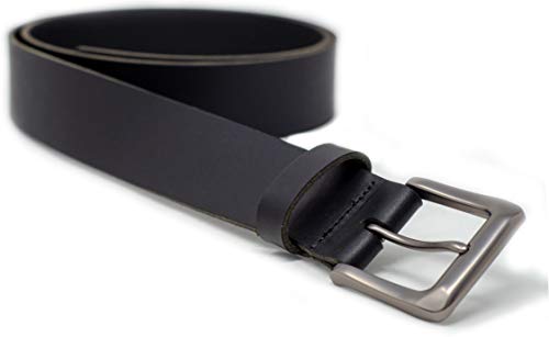 Ashford Ridge Made in England 38mm Full Hide Leather Belt - Black Large