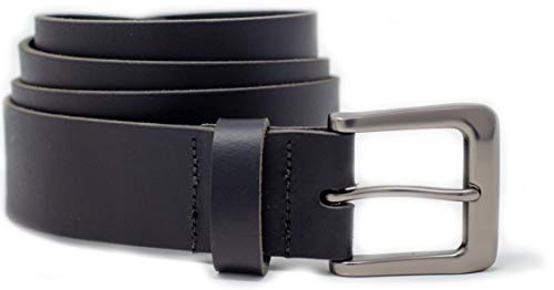 Ashford Ridge Made in England 38mm Full Hide Leather Belt - Black Large