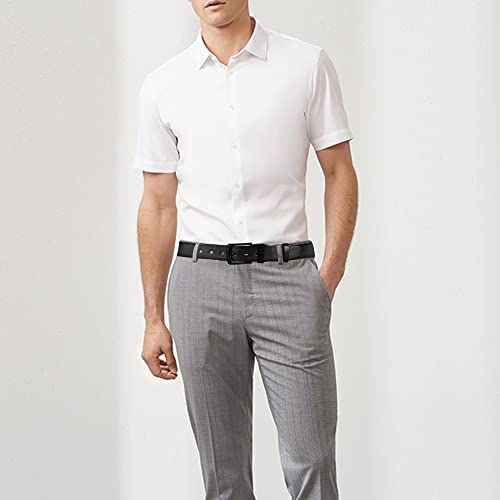 maikun Belts for Men,Mens Leather Belts,Black Leather Belt for Men,Mens Black Belt,Golf Belts Men,Black Waist Belt Length105cm