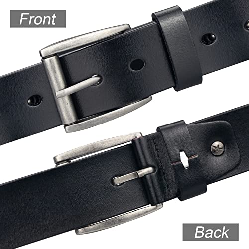 maikun Mens Leather Belts 34-36inch, Mens Belts Leather For Jeans Trousers,Golf Belts,Leather Work Belt Designer Belts Length 1100mm