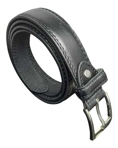 SoBo LEATHER Men's Trouser Belt, Classic Design, 1" Wide, Men's Belts 28" - 48" Waist (XXL, Black)