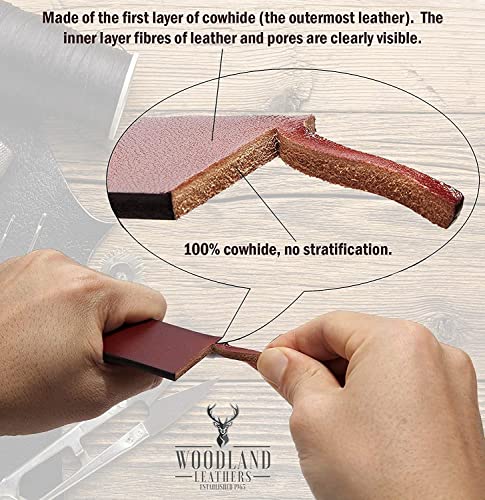 Woodland Leathers Black Genuine Leather Belt for Men Smart Casual Jeans Belt, Full Grain Leather Belt Men (Black, Large (36"-39"))