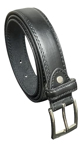 SoBo LEATHER Men's Trouser Belt, Classic Design, 1" Wide, Men's Belts 28" - 48" Waist (XXL, Black)