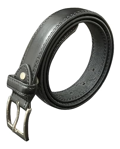 SoBo LEATHER Men's Trouser Belt, Classic Design, 1" Wide, Men's Belts 28" - 48" Waist (XXL, Black)