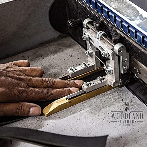 Woodland Leathers Black Genuine Leather Belt for Men Smart Casual Jeans Belt, Full Grain Leather Belt Men (Black, Large (36"-39"))