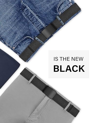 LXMY Belts for Men,Work Belts for Men,Mens Adjustable Canvas Fabric Nylon Golf Belt Fits Anywhere(Black)