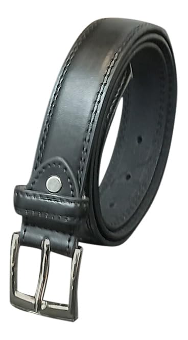 SoBo LEATHER Men's Trouser Belt, Classic Design, 1" Wide, Men's Belts 28" - 48" Waist (XXL, Black)