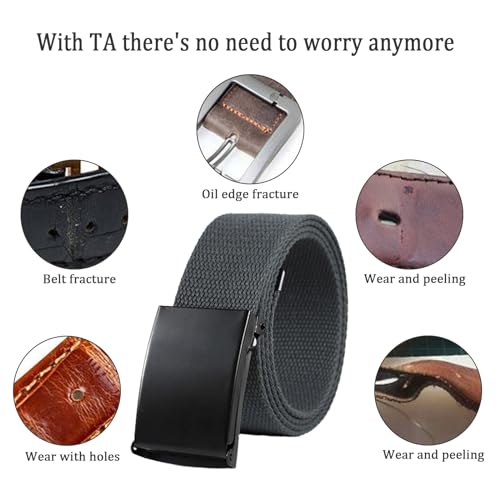 Eastrise Mens Belt, Elastic Belt for Men, Grey Belt Buckle Stretch Woven Belt,Mens Adjustable Canvas Fabric Nylon Golf Belt Fits Anywhere(Grey)