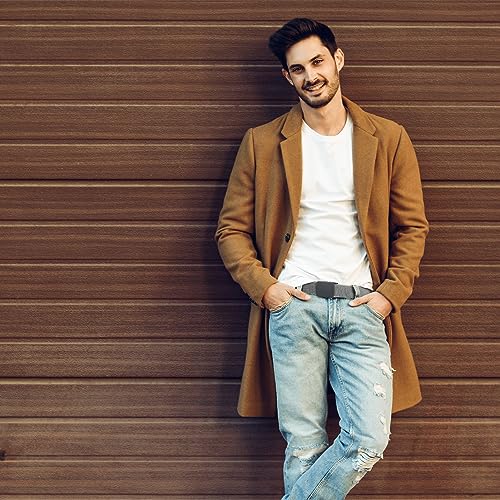 Firtink 3 Pcs Men's Canvas Belt, Lightweight Nylon Canvas Belt for Men, Metal Free Fabric Belt, Plastic Buckle, Men's Plastic Belt for Quick Passage Through Airport Security