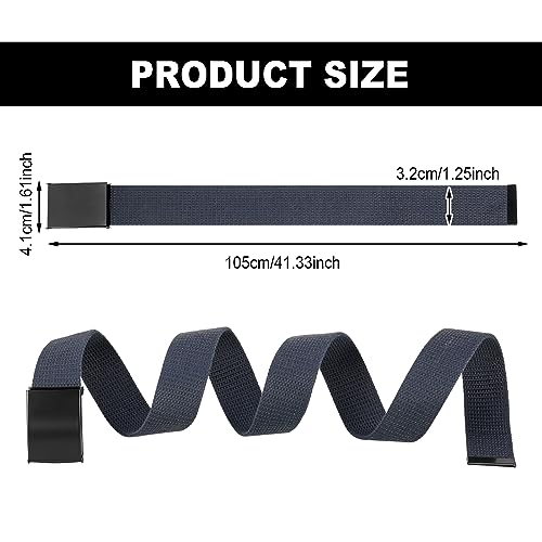 Firtink 3 pieces Belts Men, Adjustable Canvas Belts Fabric Belt Golf Belt Work Belts Black Mens Belt Belts for men