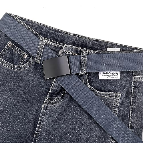 Firtink 3 pieces Belts Men, Adjustable Canvas Belts Fabric Belt Golf Belt Work Belts Black Mens Belt Belts for men