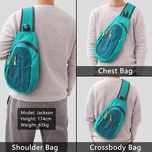 TITECOUGO Shoulder Bag Small Backpack Sling Bag for Women Men Gym Cross Body Running Rucksack Work Healthy Back Bag Chest Bags Crossbody Backpacks Daypack Camp Day Packs Sports Lightweight Orange