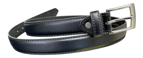 SoBo LEATHER Men's Trouser Belt, Classic Design, 1" Wide, Men's Belts 28" - 48" Waist (XXL, Black)