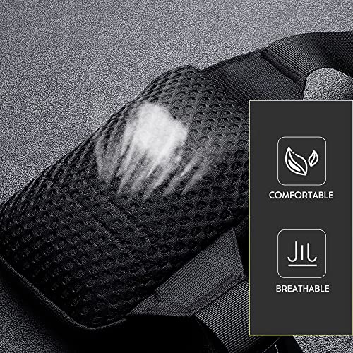 simptech Small Sling Bag Cross Body Chest Bag Shoulder Bag for Men Women Water Resistant Crossbody Man Bag for Runner Workout Hiking Cycling Travelling (2023 BLACK)