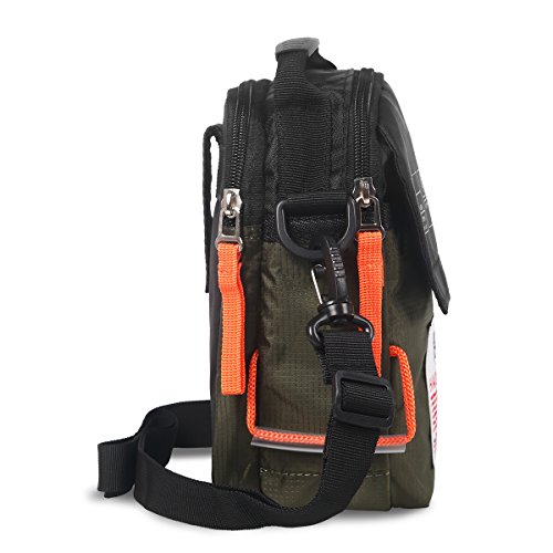 JAKAGO Women/Men Shoulder Bag Small Handbag Waterproof Waist bag Cellphone Pouch with Shoulder Strap for Sports Hiking Camping Outdoor Climbing Travel (Green,S)