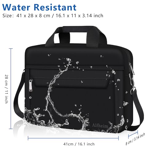 Alfheim 14 inch Laptop Bag Briefcase Shoulder Bag for Men Women, Water Repellent Lightweight Messenger Bag for Travel Business,Compatible with Macbook Air/Macbook Pro 14"/Ultrabook Notebook 14"