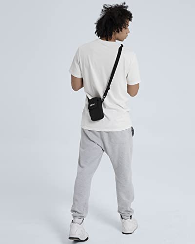 Waterfly Small Shoulder Crossbody Bag: Multifunctional Handbag Mobile Phone Bag Mini Belt Bag Bumbag Fanny Waist Pack EDC Pouch with Adjustable Strap & Carabiner for Men Women Ladies