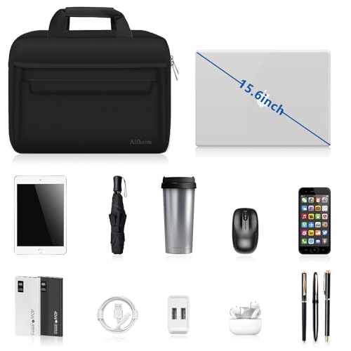 Alfheim 14 inch Laptop Bag Briefcase Shoulder Bag for Men Women, Water Repellent Lightweight Messenger Bag for Travel Business,Compatible with Macbook Air/Macbook Pro 14"/Ultrabook Notebook 14"