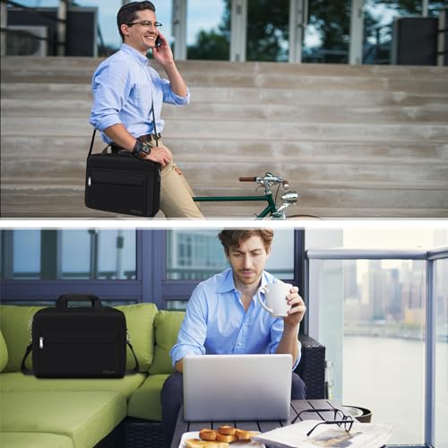 Alfheim 14 inch Laptop Bag Briefcase Shoulder Bag for Men Women, Water Repellent Lightweight Messenger Bag for Travel Business,Compatible with Macbook Air/Macbook Pro 14"/Ultrabook Notebook 14"