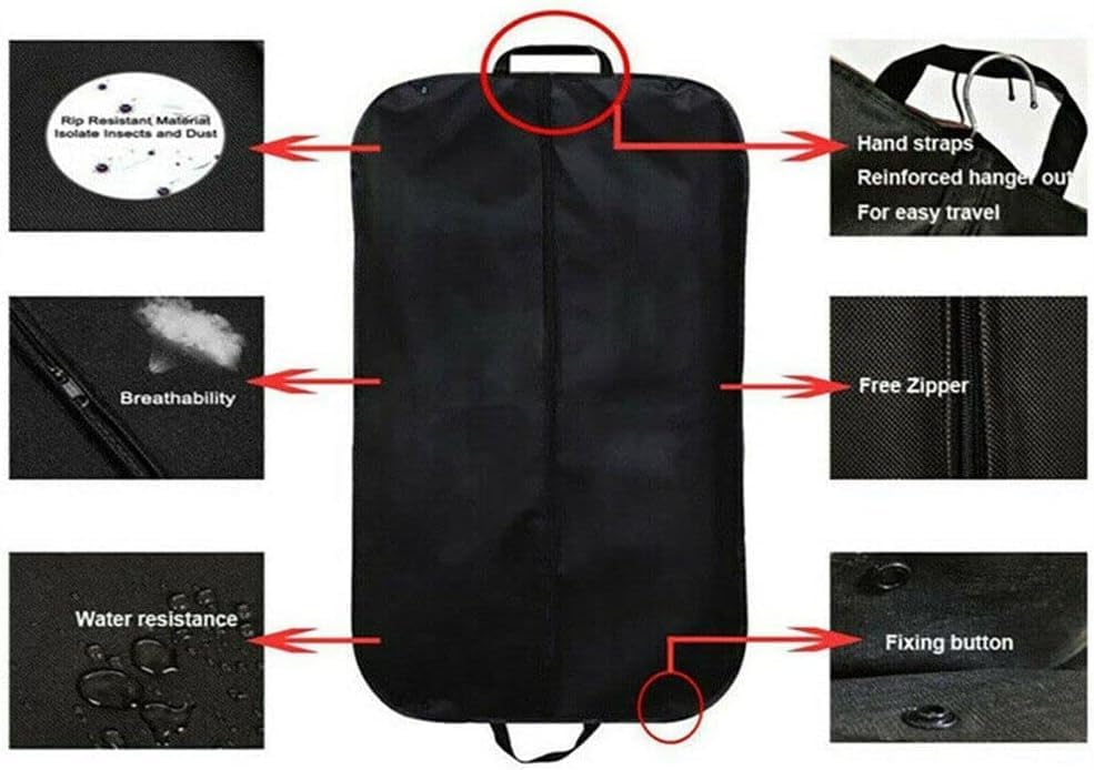Suit Bag, Suit Dust Bag, 1Pcs Suit Covers for Men Women, Garment Bags for Suits Coats Tuxedo Washable Reusable Full Zipper Garment Bag