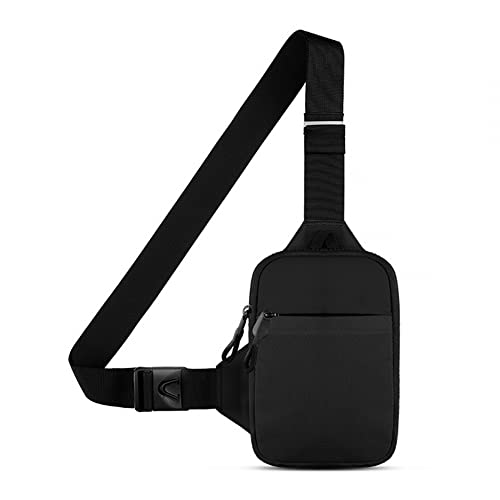 DONGKER Sling Bags,Chest Crossbody Bag Waterproof for Men & Women Hiking Travel Outdoor Sports (5.3"x6.9" black, S)