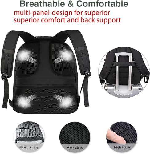 MATEIN Travel Laptop Backpack Large, 17.3 Inch Backpack Bag Water Resistant, Work Computer Rucksack Anti Theft TSA with USB Charging Port, Bags for School College Business Men Women Gifts