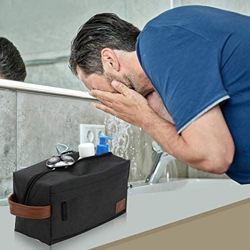 KK Water - Resistant Hanging Toiletry Travel Bag – Spacious Black Gym, Shaving, Make Up Bag for Men & Women