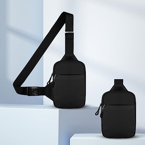 flintronic Sling Bag, Waterproof Chest Bag for Men and Women, Mini Breathable Crossbody Shoulder Bag with Zipper, Lightweight Shoulder Backpack for Travel Hiking Cycling Camping Outdoor Sports